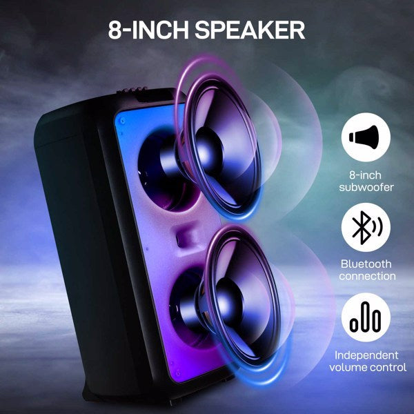 40W Multi Speaker, Light Rhythm Change, Bluetooth Remote Control, Plastic Rod Speaker